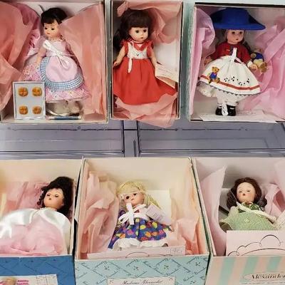Madame Alexander 8" Dolls In Box: Red Cherries, I Love My Teddy, More