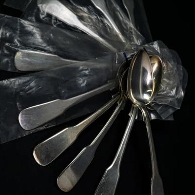 Sterling Silver Flatware: International Sterling “1810” Spoons (9)