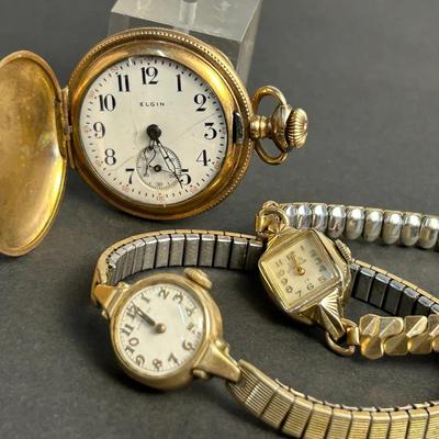 Vintage Ladies Watches - Elgin, & Hamilton