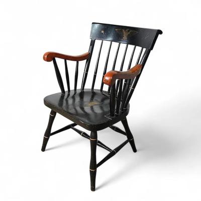 Nicholas & Stone Style Windsor Chair With Stencilled Eagle Design