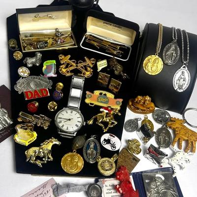 Timex Watch & More Mens Costume Jewelry & Trinkets
