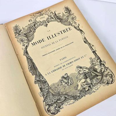 Antique “La Mode Illustree” 19th Century Bound French Fashion Magazines 1892