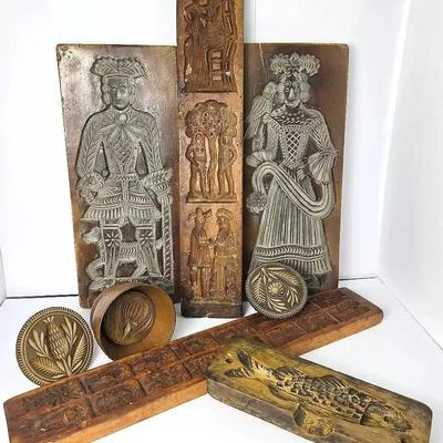 Vintage & Antique Butter & Cookie Molds/Springerle - Wood & Plaster