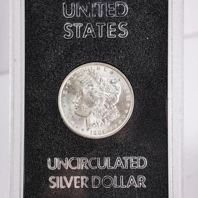 1886 Uncirculated US Morgan Silver Dollar