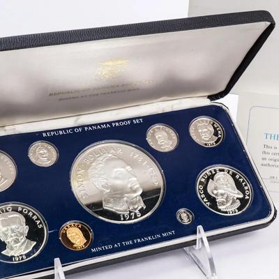 1975 Coinage Of Panama Proof Set - Franklin Mint