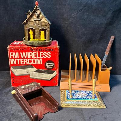Vintage office supplies and fm intercom