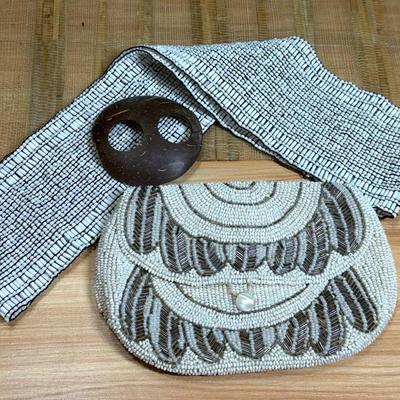 Beadwork belt purses