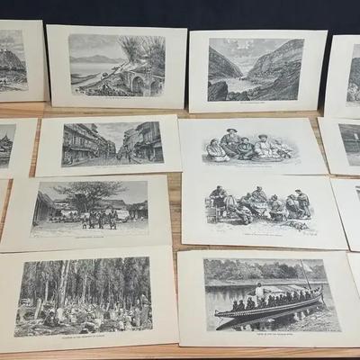 A large collection of antique book plates