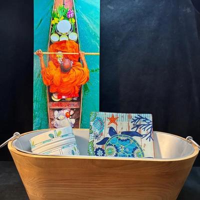 Crate barrel ice bucket and more