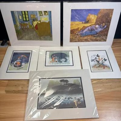 Unframed prints well known artists
