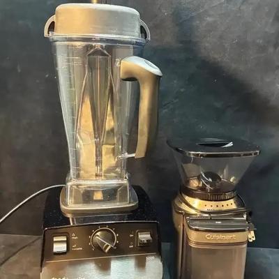 Vitamix blender and cuisinart coffee grinder