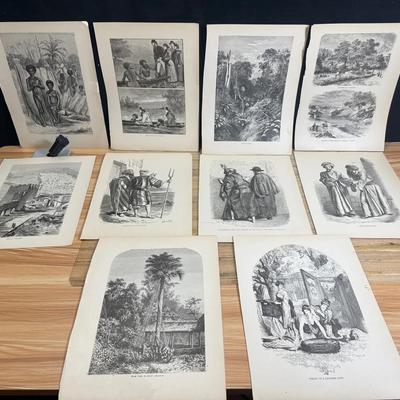 Thirty antique book plates assorted artists