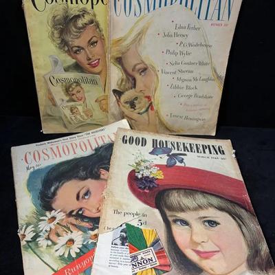 1948 cosmopolitan and good housekeeping magazines