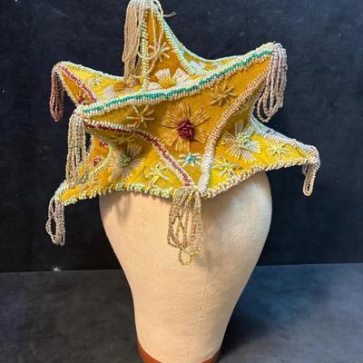 Native american beaded hat or whimsy cushion