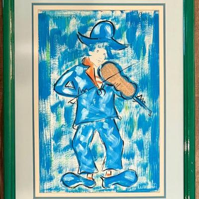 Francois Paris Mixed Media Print With Custom Frame And Plexy Front