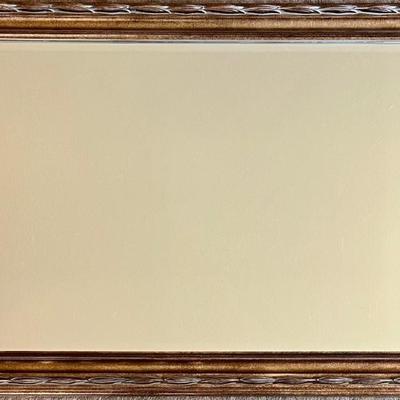 42" X 29.5" Beveled Wall Mirror With Decorative Gold Tone Frame