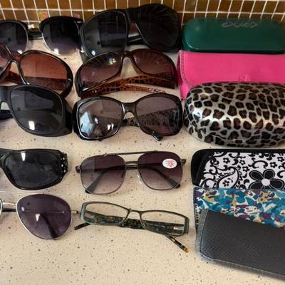 Lot Of Glasses, Sunglasses, And Cases - Bifocal Reader's, Foster Grant, 1.5 And Up