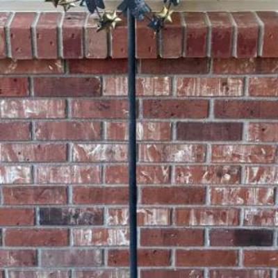 75" Outdoor Metal Star Pattern Wind Spinner