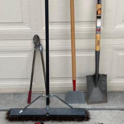 Tool Lot- Toro Corded Leaf Blower, (2) Extension Cords, Shop Broom, Shovel, And More