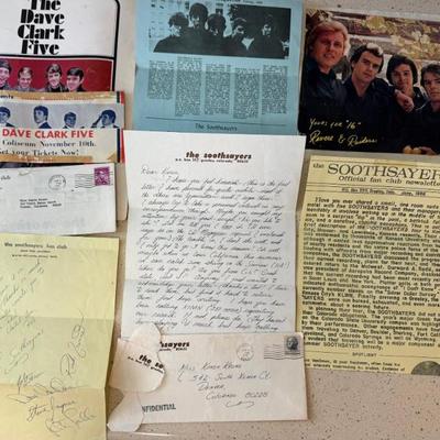 1966 Paul Revere And Raiders Photo And Concert Ticket Denver, Co. , Sooth Sayer Band Signed Band Club Letters