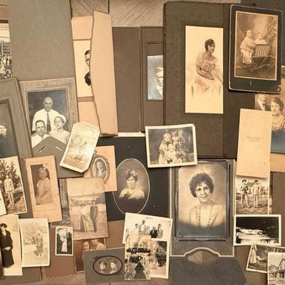 Large Lot Of Antique Cabinet Photos