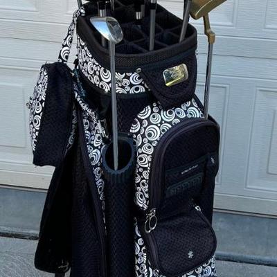 Women's Golf Bag With Assorted KS Majek And PTP Golden Tour Clubs
