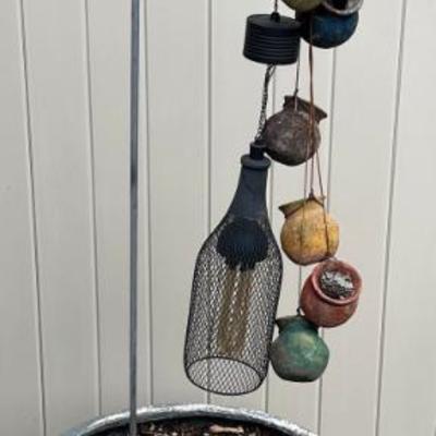 Decorative Resin Planter With Plant Hook And Small Decorative Pot Strands