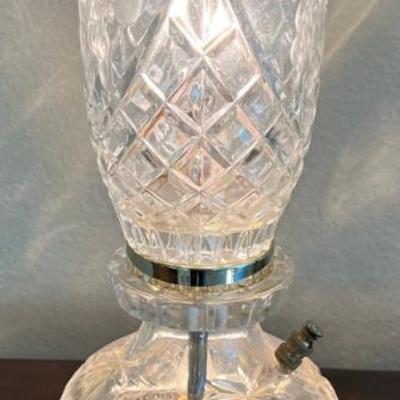 Vintage Clear Glass Double Lighted Table Lamp