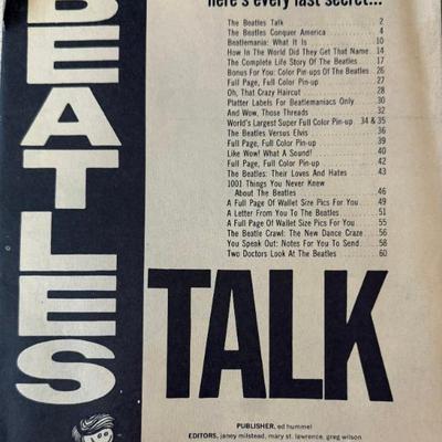 1964 Black And White The Beatles Talk Magazine