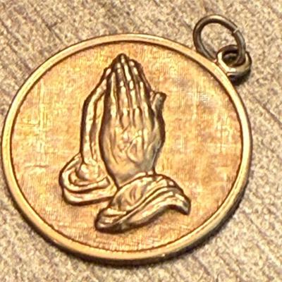 14k Gold Serenity Prayer Charm - Weighs 4.68 Grams Total