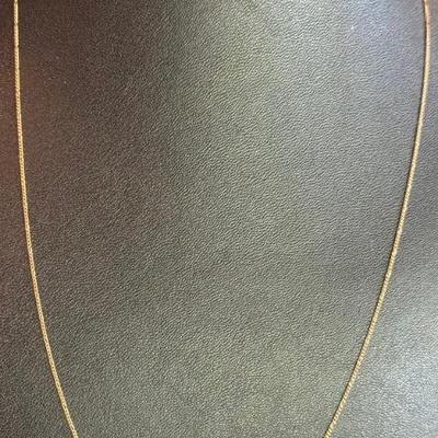 14k Yellow Gold 20 Inch Delicate Chain Necklace -weight 1.07 Grams