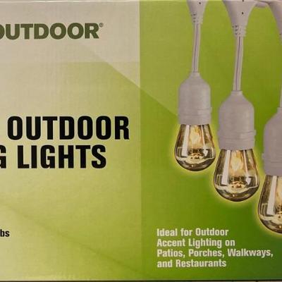 Luminar Outdoor 24 Foot 12 Bulb String Lights In Box