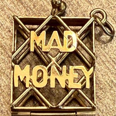 14k Gold Mad Money Purse Charm - Weighs 4.16 Grams Total