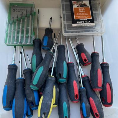 Small Sterilite Plastic Organizer With Assorted Screwdrivers