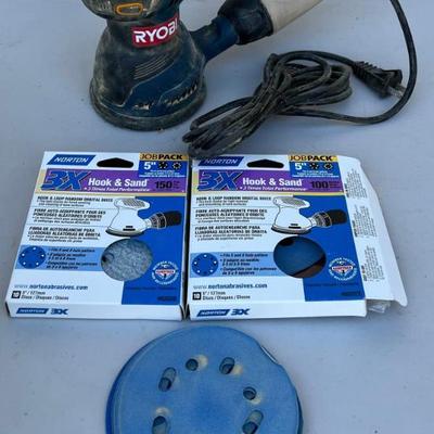 Ryobi RS290 Corded Palm Sander With Sanding Discs
