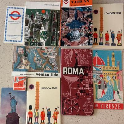1960's Europe Travel Guides - London, Ferenz, Aroma, Vatican, Matches