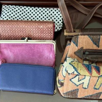 Boho Wool Bag W Leather Straps & Wallets. Boho Pink - Amanda Smith Bead - Lancome Bag