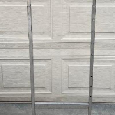 60" Stainless Adjustable Height Rolling Garment Rack