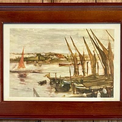 Vintage No. 180 Whistler Batter Sea Reach Framed Print Shorewood Publishers