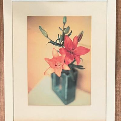 Framed Day Lilies Photograph With Plexy Front