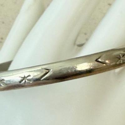 Sterling Silver Bangel Bracelet Stamped - Weighs 18.48 Grams Total