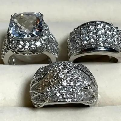 Bold sterling rings