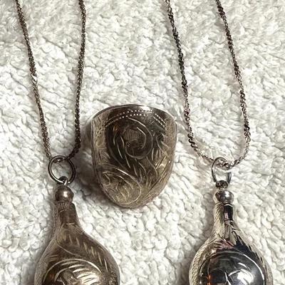 Tear drop pendants a ring