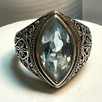 Sterling solitaire ring