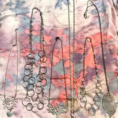 Silvertone necklaces