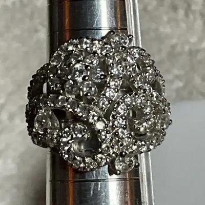 Sterling cluster ring
