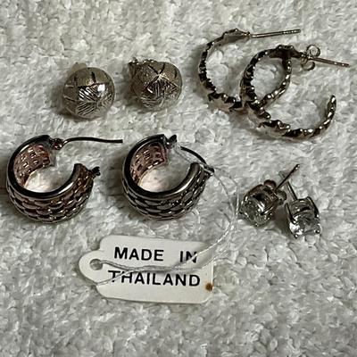 Four pairs of earrings
