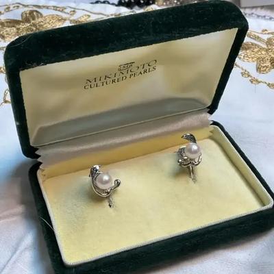 Mikimoto pearl earrings