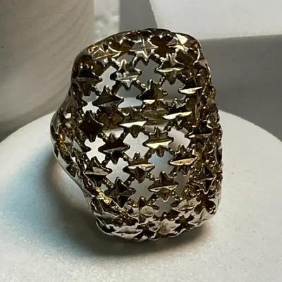 Italian sterling stars ring