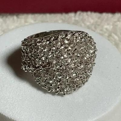 Sterling cluster ring